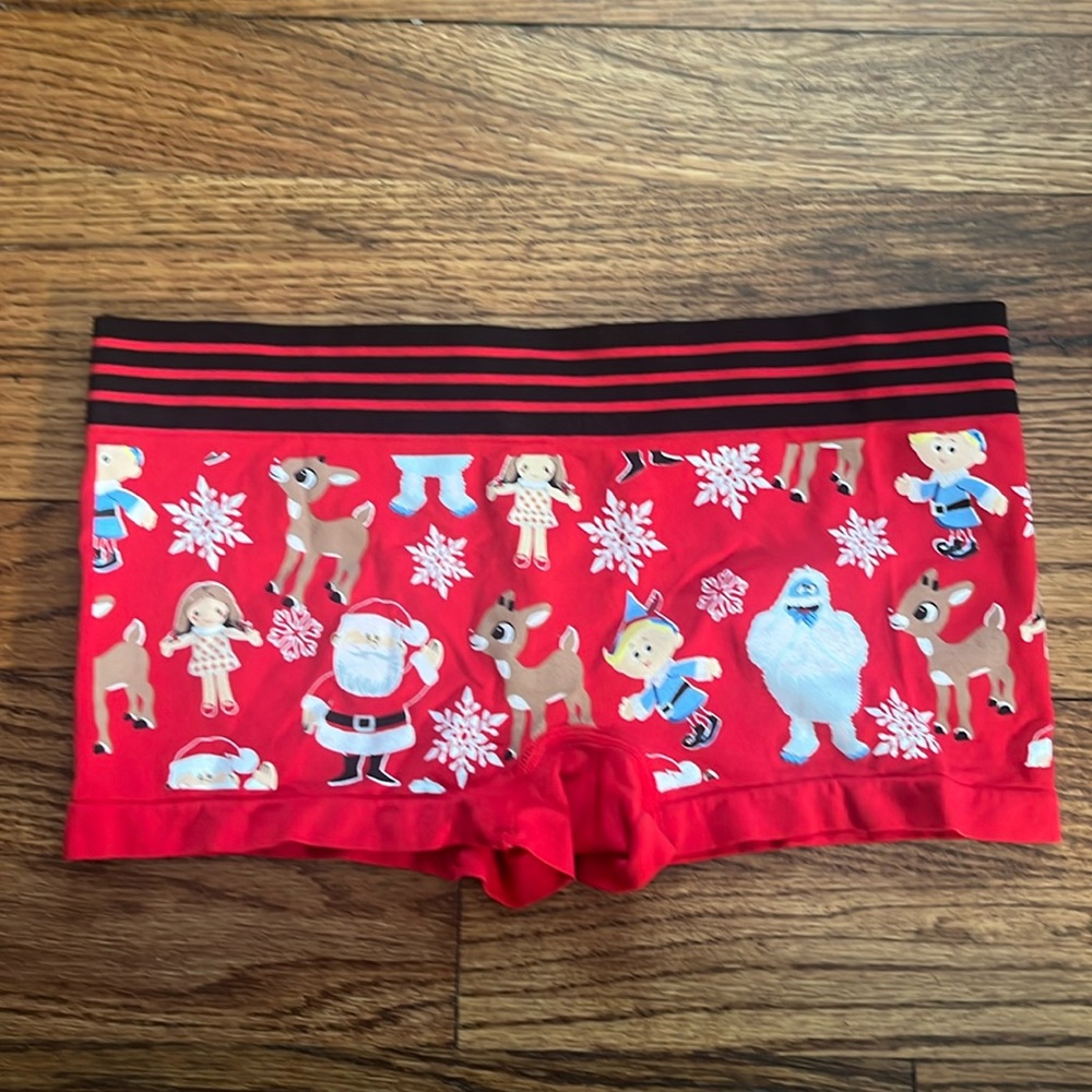 Rudolph Christmas boy short undies women’s small never worn